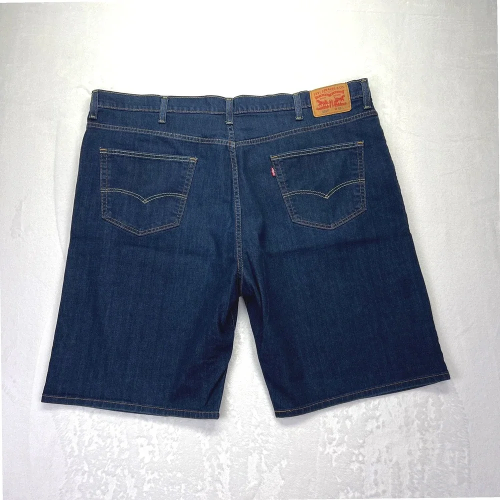 Levi's 569 Loose Straight Shorts Mens 48 Dark Wash Indigo Denim Baggy Jorts